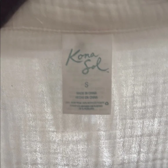 Kona Sol White Lightweight Shirt Relaxed Fit - Picture 2 of 6